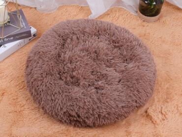 Round Plush Pet Bed for Small Dogs & Cats – Cozy Nest Mat for Puppies and Kittens