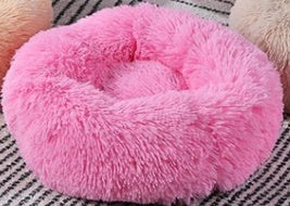 Round Plush Pet Bed for Small Dogs & Cats – Cozy Nest Mat for Puppies and Kittens