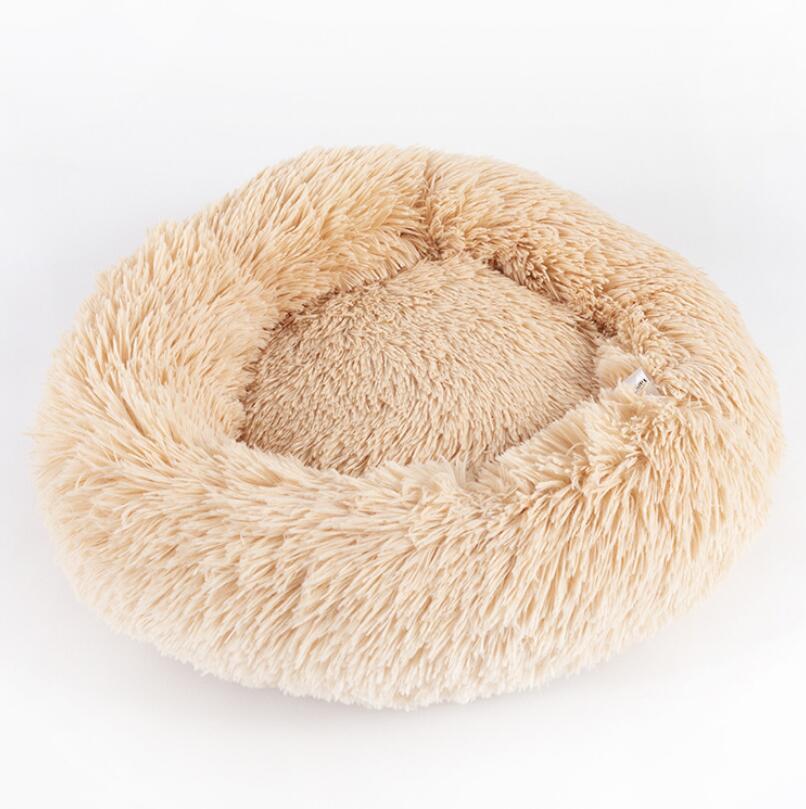Round Plush Pet Bed for Small Dogs & Cats – Cozy Nest Mat for Puppies and Kittens