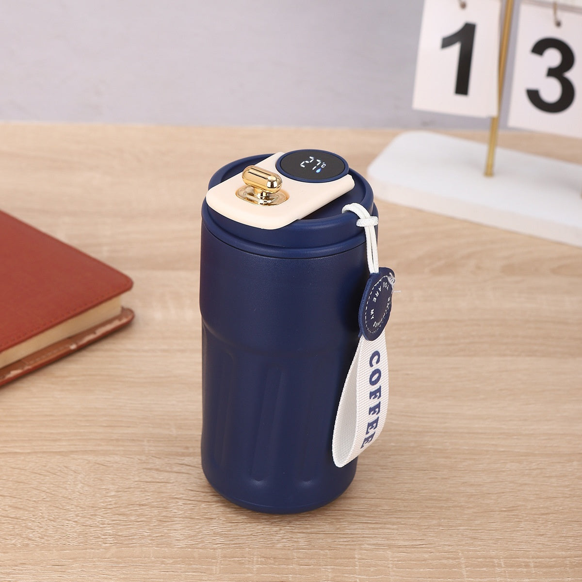 Smart Digital Thermal Bottle – 450ml Insulated Stainless Steel Coffee & Water Mug, Portable Vacuum Flask, Keeps Drinks Hot & Cold, Car-Friendly”