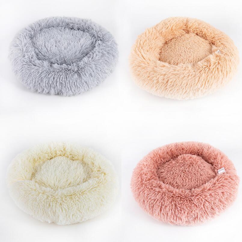 Round Plush Pet Bed for Small Dogs & Cats – Cozy Nest Mat for Puppies and Kittens