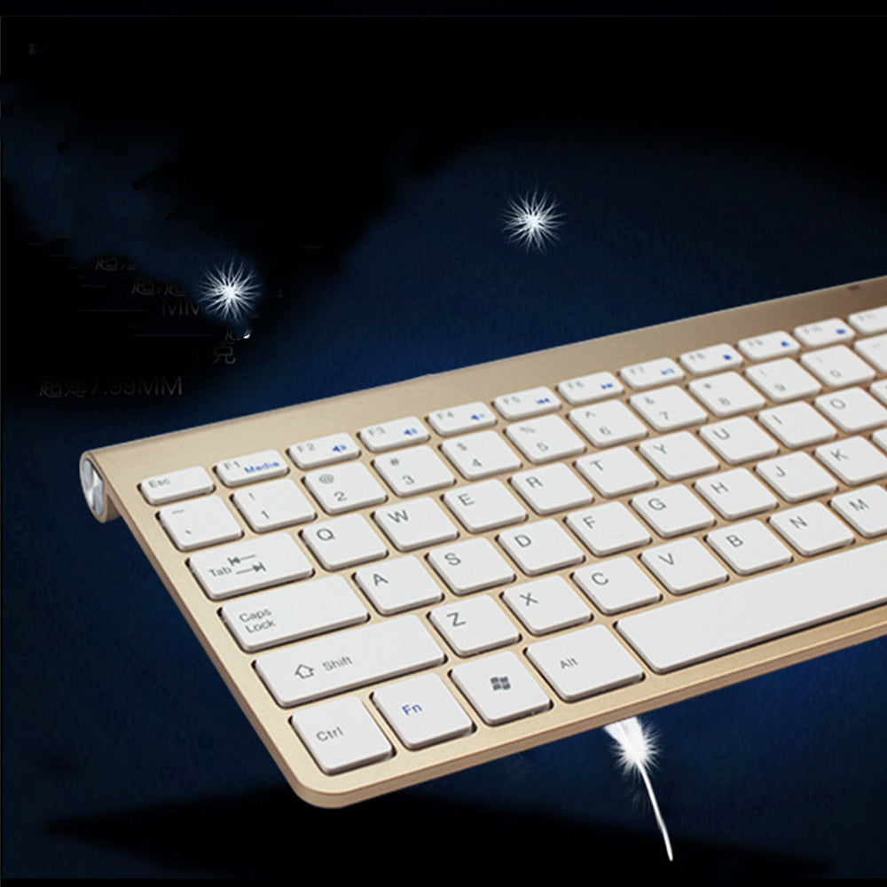 2.4G Wireless Keyboard and Mouse Combo – Portable Mini Keyboard & Mouse Set for Laptop, PC, Mac, Smart TV, and PS4