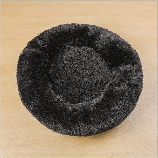Round Plush Pet Bed for Small Dogs & Cats – Cozy Nest Mat for Puppies and Kittens