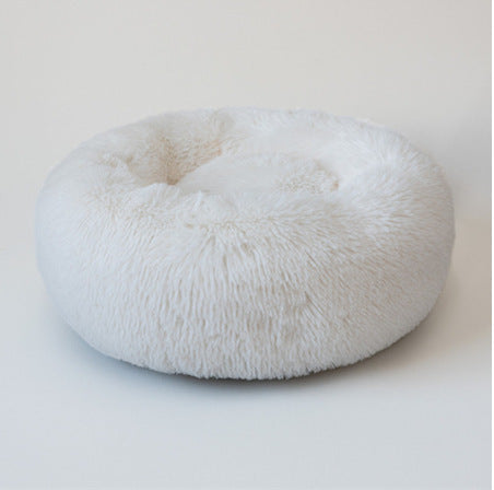 Round Plush Pet Bed for Small Dogs & Cats – Cozy Nest Mat for Puppies and Kittens