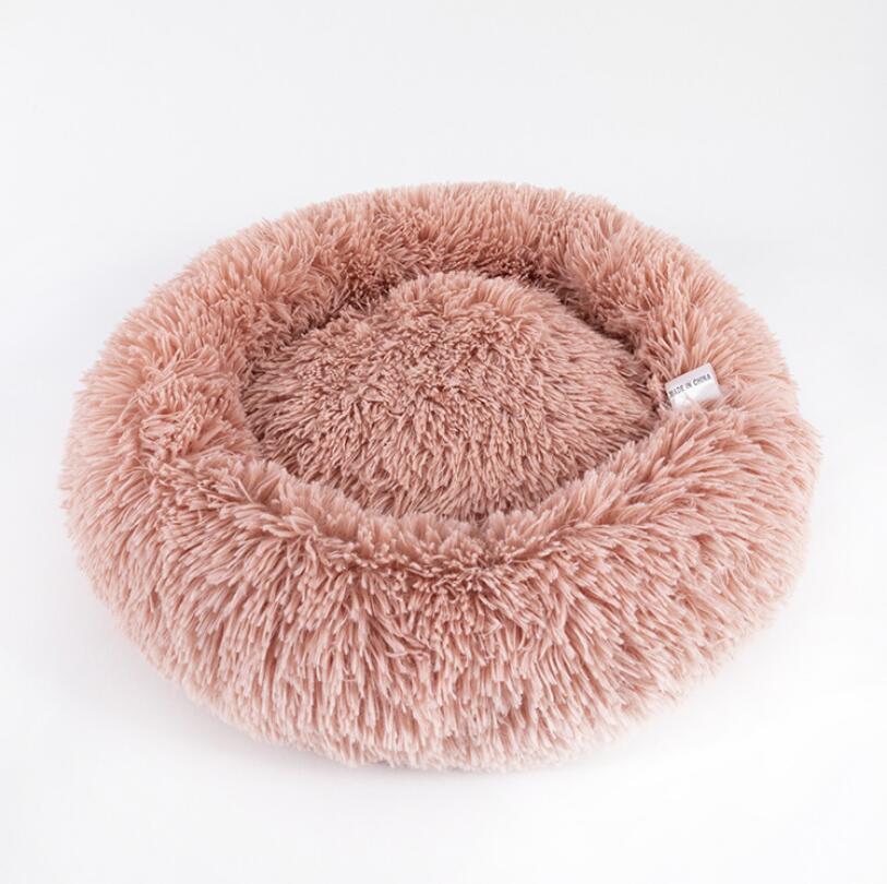 Round Plush Pet Bed for Small Dogs & Cats – Cozy Nest Mat for Puppies and Kittens