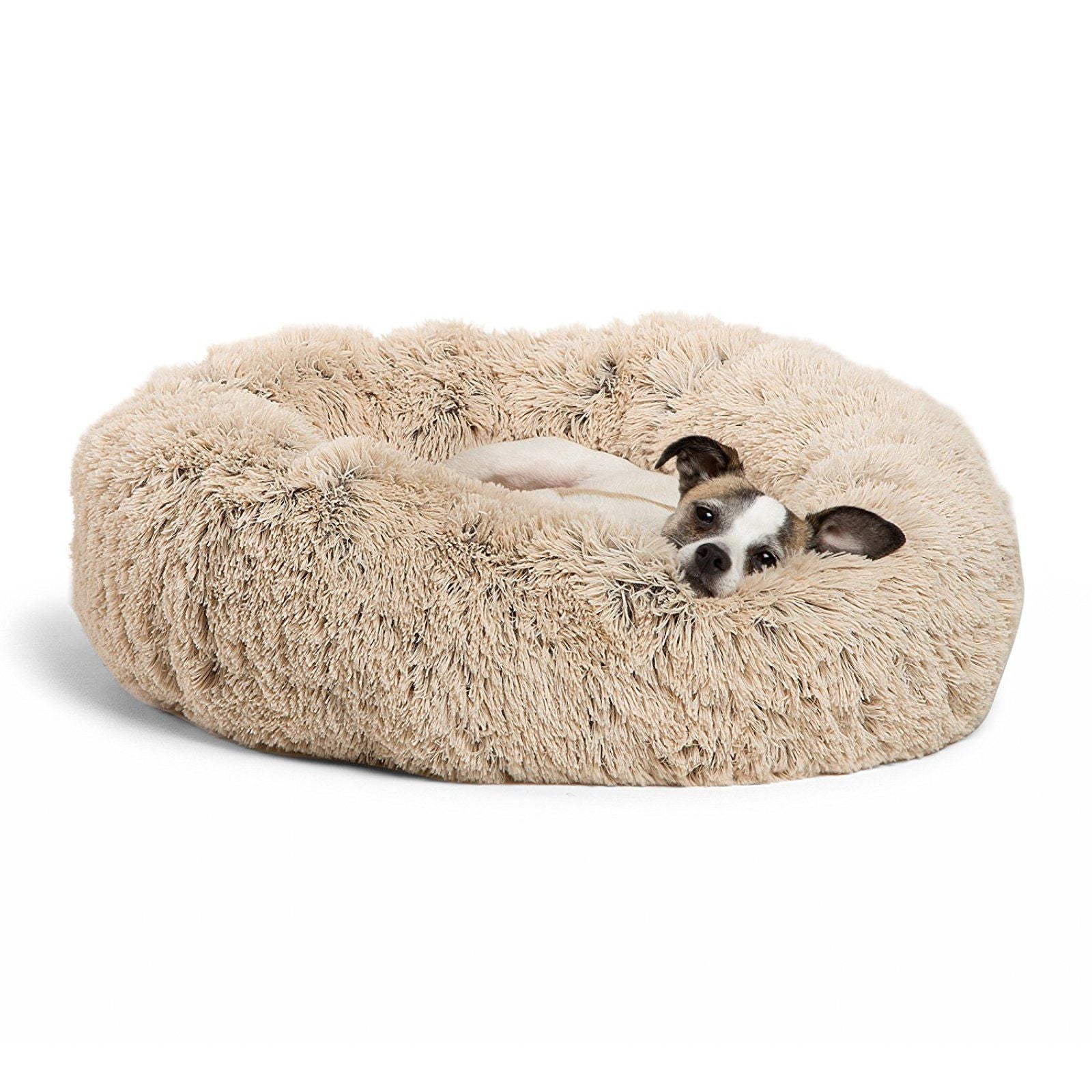 Round Plush Pet Bed for Small Dogs & Cats – Cozy Nest Mat for Puppies and Kittens