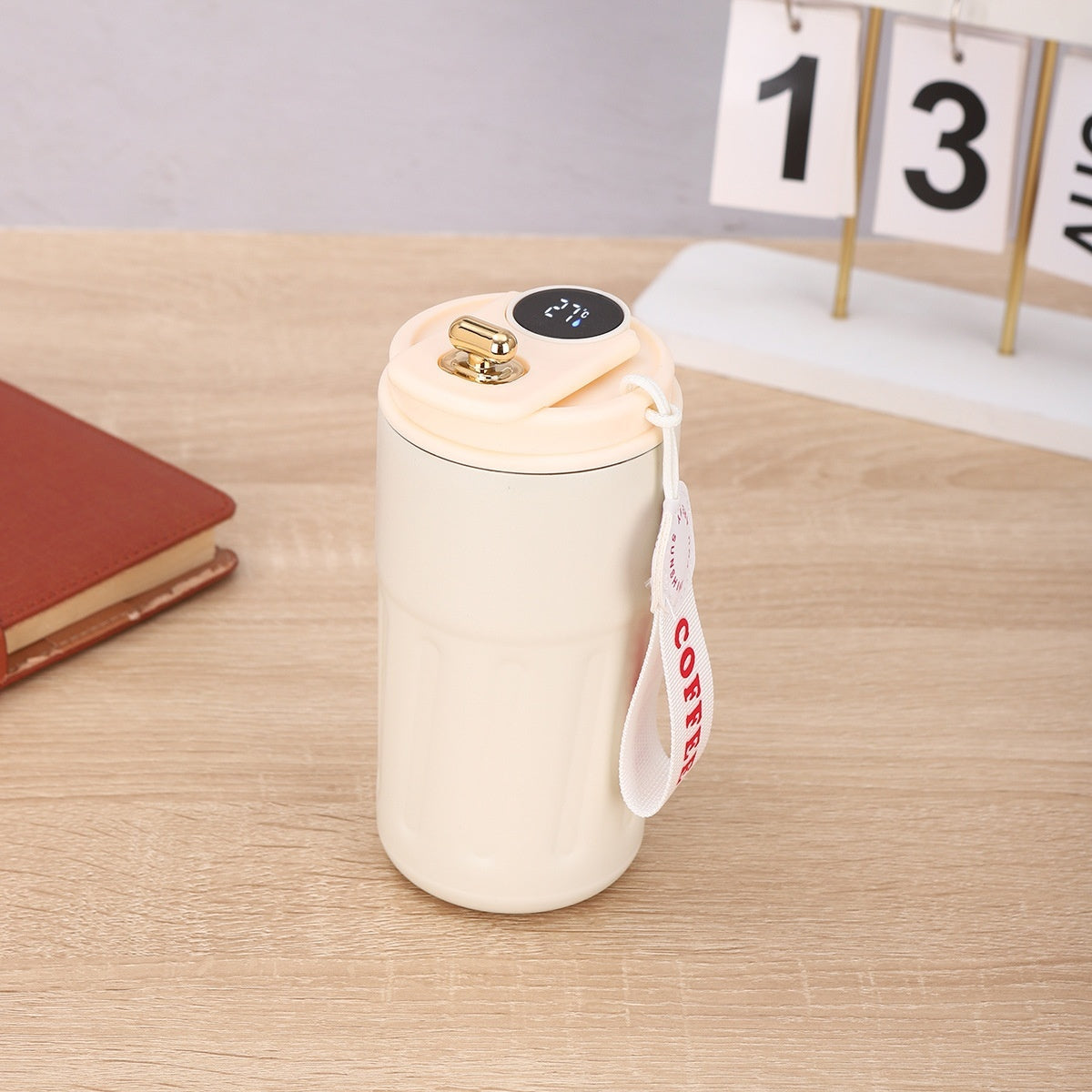 Smart Digital Thermal Bottle – 450ml Insulated Stainless Steel Coffee & Water Mug, Portable Vacuum Flask, Keeps Drinks Hot & Cold, Car-Friendly”
