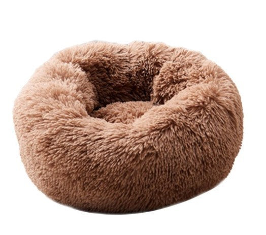 Round Plush Pet Bed for Small Dogs & Cats – Cozy Nest Mat for Puppies and Kittens
