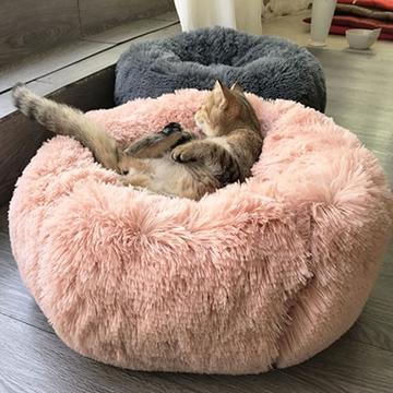 Round Plush Pet Bed for Small Dogs & Cats – Cozy Nest Mat for Puppies and Kittens