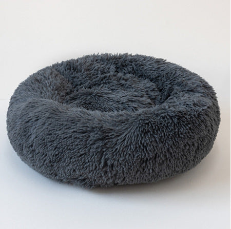 Round Plush Pet Bed for Small Dogs & Cats – Cozy Nest Mat for Puppies and Kittens