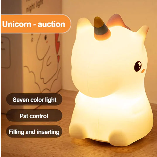 Magical Unicorn LED Night Light – Cute Bedside Lamp for Kids Bedroom & Gifts