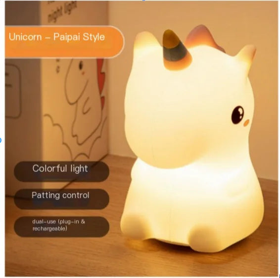 Magical Unicorn LED Night Light – Cute Bedside Lamp for Kids Bedroom & Gifts