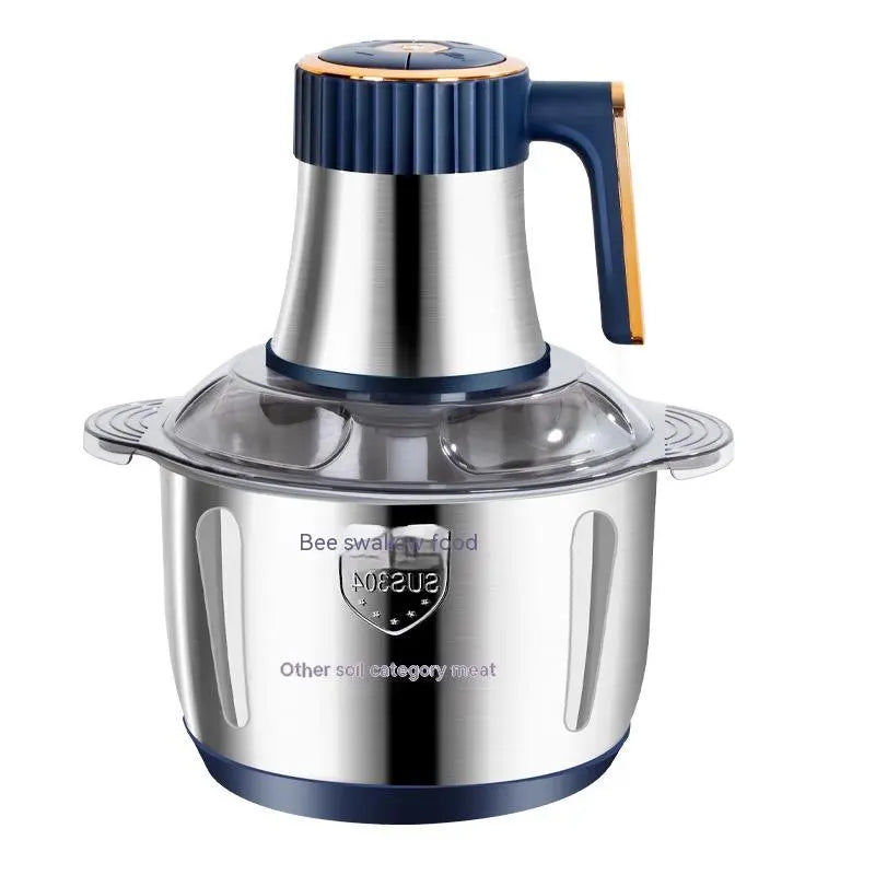 Stainless Steel Food Processor – Powerful Electric Kitchen Blender & Chopper
