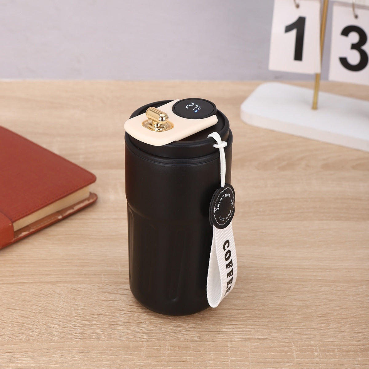 Smart Digital Thermal Bottle – 450ml Insulated Stainless Steel Coffee & Water Mug, Portable Vacuum Flask, Keeps Drinks Hot & Cold, Car-Friendly”