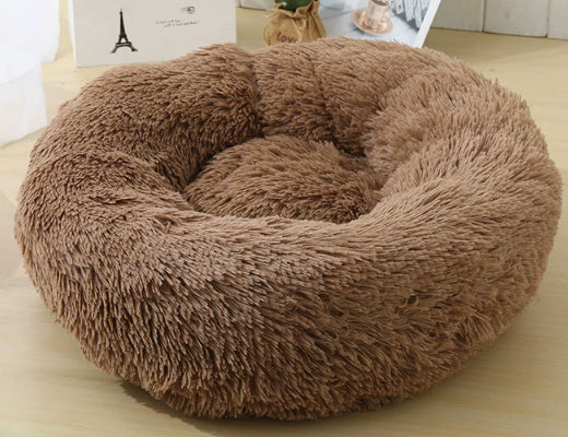 Round Plush Pet Bed for Small Dogs & Cats – Cozy Nest Mat for Puppies and Kittens